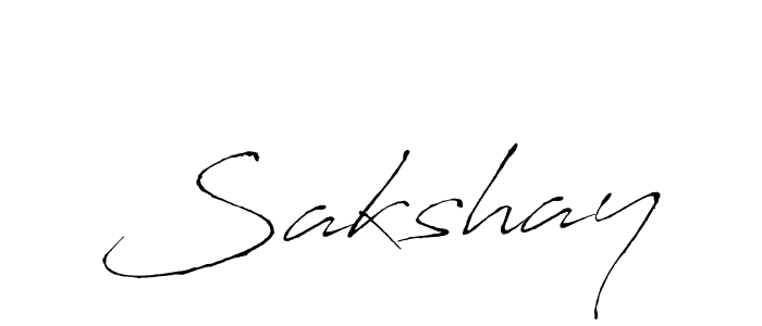 How to make Sakshay signature? Antro_Vectra is a professional autograph style. Create handwritten signature for Sakshay name. Sakshay signature style 6 images and pictures png