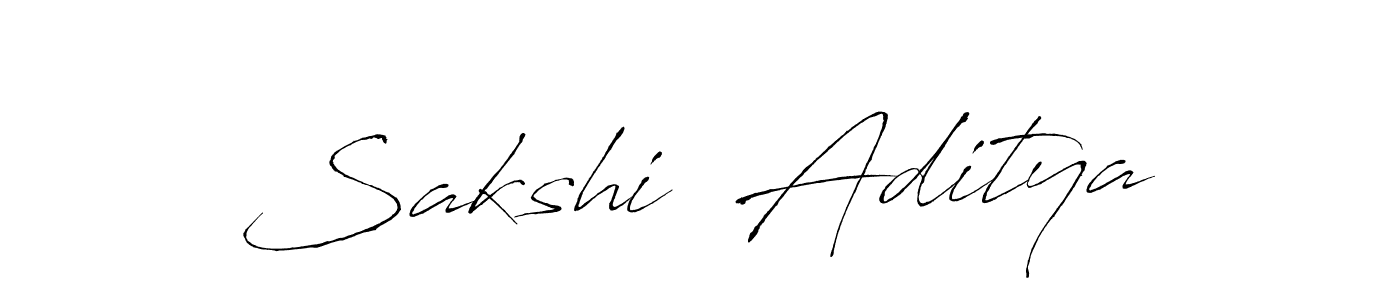 Make a beautiful signature design for name Sakshi  Aditya. With this signature (Antro_Vectra) style, you can create a handwritten signature for free. Sakshi  Aditya signature style 6 images and pictures png