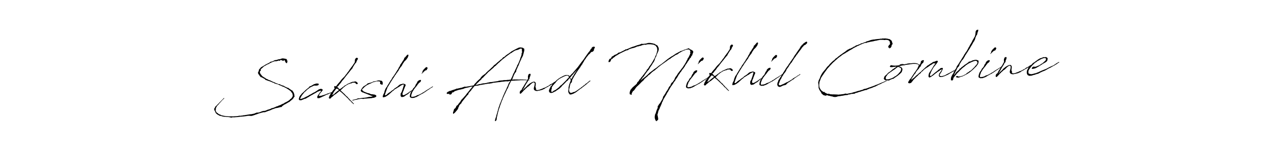 This is the best signature style for the Sakshi And Nikhil Combine name. Also you like these signature font (Antro_Vectra). Mix name signature. Sakshi And Nikhil Combine signature style 6 images and pictures png