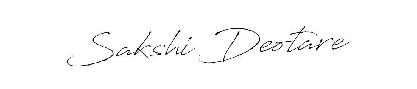 Make a beautiful signature design for name Sakshi Deotare. With this signature (Antro_Vectra) style, you can create a handwritten signature for free. Sakshi Deotare signature style 6 images and pictures png