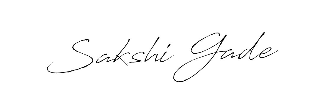 Design your own signature with our free online signature maker. With this signature software, you can create a handwritten (Antro_Vectra) signature for name Sakshi Gade. Sakshi Gade signature style 6 images and pictures png