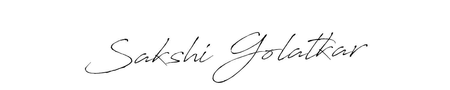 You should practise on your own different ways (Antro_Vectra) to write your name (Sakshi Golatkar) in signature. don't let someone else do it for you. Sakshi Golatkar signature style 6 images and pictures png