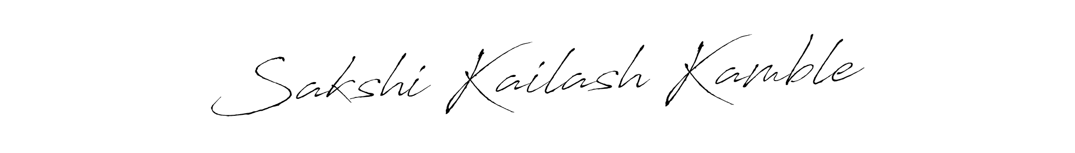 Sakshi Kailash Kamble stylish signature style. Best Handwritten Sign (Antro_Vectra) for my name. Handwritten Signature Collection Ideas for my name Sakshi Kailash Kamble. Sakshi Kailash Kamble signature style 6 images and pictures png