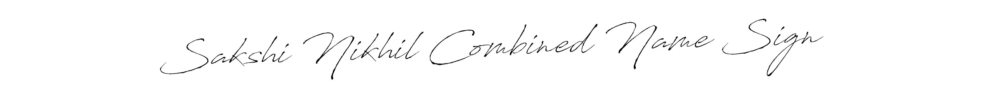 Make a beautiful signature design for name Sakshi Nikhil Combined Name Sign. With this signature (Antro_Vectra) style, you can create a handwritten signature for free. Sakshi Nikhil Combined Name Sign signature style 6 images and pictures png