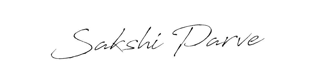 Sakshi Parve stylish signature style. Best Handwritten Sign (Antro_Vectra) for my name. Handwritten Signature Collection Ideas for my name Sakshi Parve. Sakshi Parve signature style 6 images and pictures png