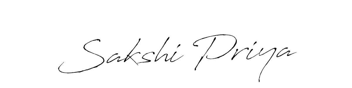 Make a beautiful signature design for name Sakshi Priya. With this signature (Antro_Vectra) style, you can create a handwritten signature for free. Sakshi Priya signature style 6 images and pictures png