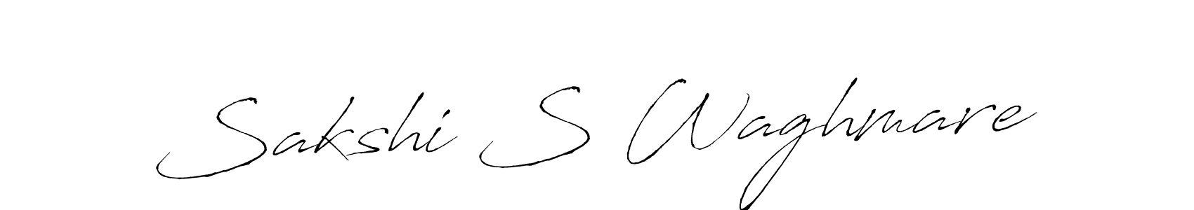 How to make Sakshi S Waghmare name signature. Use Antro_Vectra style for creating short signs online. This is the latest handwritten sign. Sakshi S Waghmare signature style 6 images and pictures png