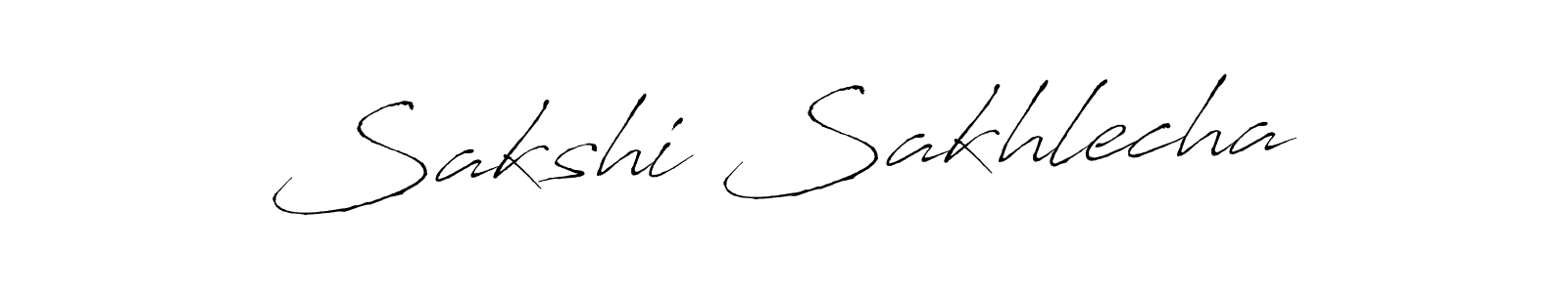 Design your own signature with our free online signature maker. With this signature software, you can create a handwritten (Antro_Vectra) signature for name Sakshi Sakhlecha. Sakshi Sakhlecha signature style 6 images and pictures png