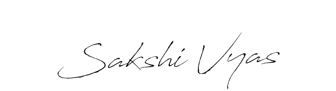 How to make Sakshi Vyas name signature. Use Antro_Vectra style for creating short signs online. This is the latest handwritten sign. Sakshi Vyas signature style 6 images and pictures png