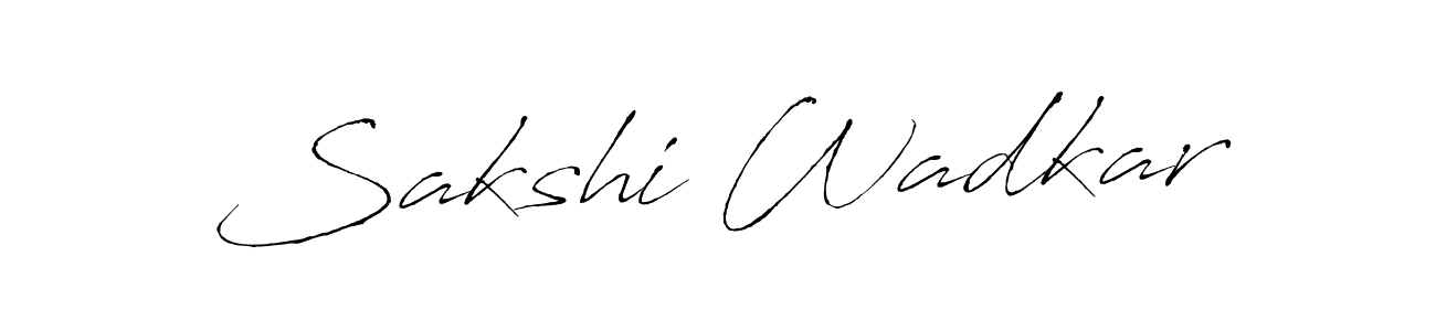 Design your own signature with our free online signature maker. With this signature software, you can create a handwritten (Antro_Vectra) signature for name Sakshi Wadkar. Sakshi Wadkar signature style 6 images and pictures png