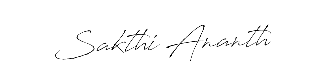 How to make Sakthi Ananth name signature. Use Antro_Vectra style for creating short signs online. This is the latest handwritten sign. Sakthi Ananth signature style 6 images and pictures png