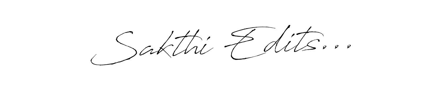 How to make Sakthi Edits... name signature. Use Antro_Vectra style for creating short signs online. This is the latest handwritten sign. Sakthi Edits... signature style 6 images and pictures png