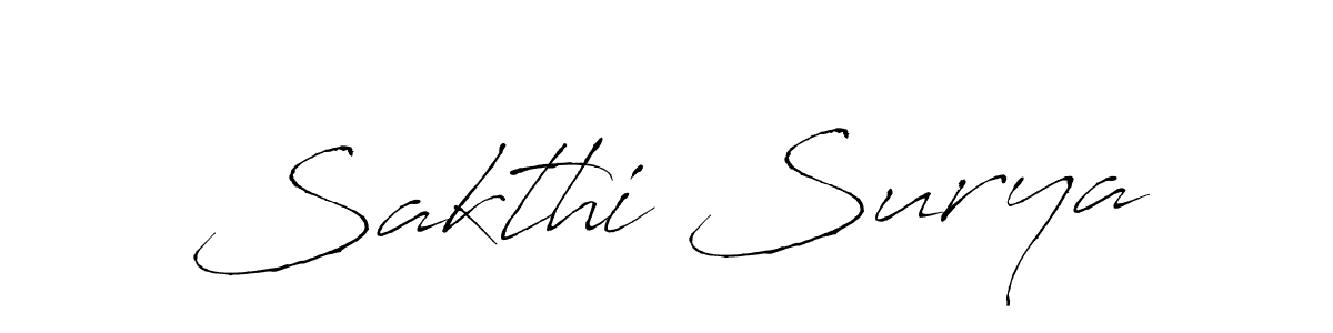 Design your own signature with our free online signature maker. With this signature software, you can create a handwritten (Antro_Vectra) signature for name Sakthi Surya. Sakthi Surya signature style 6 images and pictures png