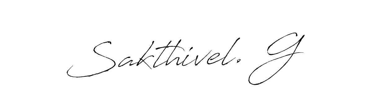 How to make Sakthivel. G signature? Antro_Vectra is a professional autograph style. Create handwritten signature for Sakthivel. G name. Sakthivel. G signature style 6 images and pictures png