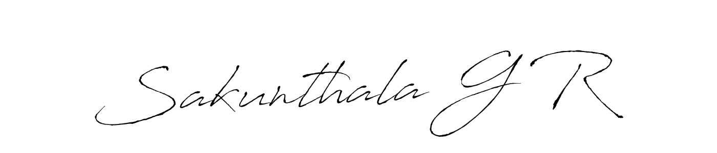 Create a beautiful signature design for name Sakunthala G R. With this signature (Antro_Vectra) fonts, you can make a handwritten signature for free. Sakunthala G R signature style 6 images and pictures png