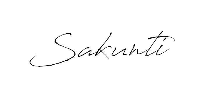 How to make Sakunti signature? Antro_Vectra is a professional autograph style. Create handwritten signature for Sakunti name. Sakunti signature style 6 images and pictures png