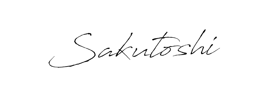 Design your own signature with our free online signature maker. With this signature software, you can create a handwritten (Antro_Vectra) signature for name Sakutoshi. Sakutoshi signature style 6 images and pictures png