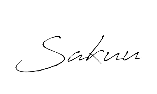 Use a signature maker to create a handwritten signature online. With this signature software, you can design (Antro_Vectra) your own signature for name Sakuu. Sakuu signature style 6 images and pictures png
