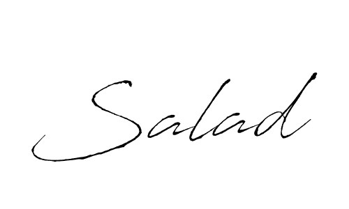 Design your own signature with our free online signature maker. With this signature software, you can create a handwritten (Antro_Vectra) signature for name Salad. Salad signature style 6 images and pictures png