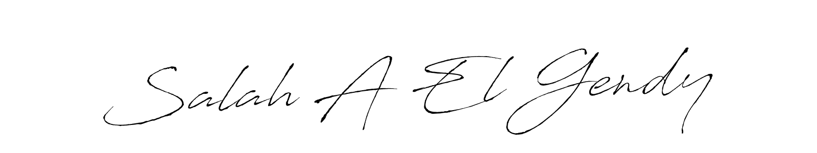 How to make Salah A El Gendy signature? Antro_Vectra is a professional autograph style. Create handwritten signature for Salah A El Gendy name. Salah A El Gendy signature style 6 images and pictures png