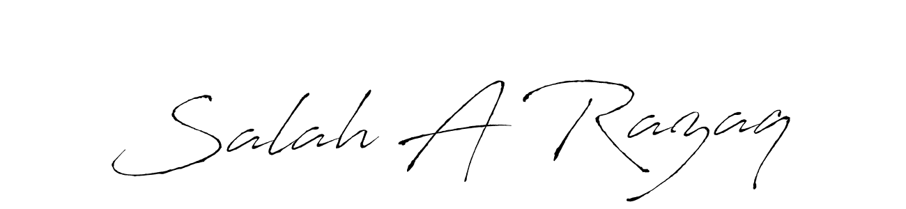 You should practise on your own different ways (Antro_Vectra) to write your name (Salah A Razaq) in signature. don't let someone else do it for you. Salah A Razaq signature style 6 images and pictures png