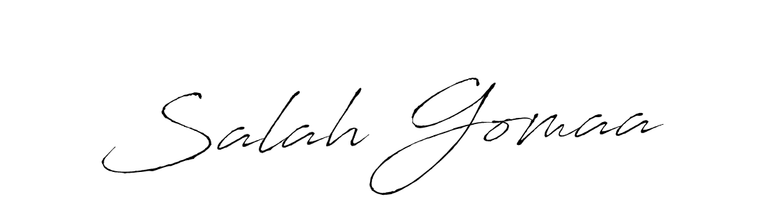 Similarly Antro_Vectra is the best handwritten signature design. Signature creator online .You can use it as an online autograph creator for name Salah Gomaa. Salah Gomaa signature style 6 images and pictures png