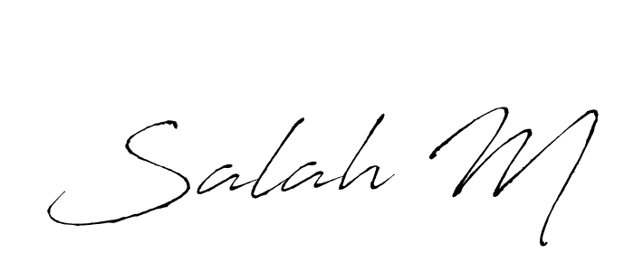 Salah M stylish signature style. Best Handwritten Sign (Antro_Vectra) for my name. Handwritten Signature Collection Ideas for my name Salah M. Salah M signature style 6 images and pictures png