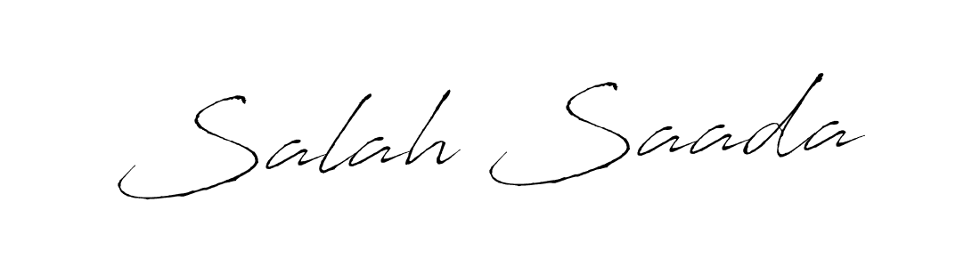 How to make Salah Saada name signature. Use Antro_Vectra style for creating short signs online. This is the latest handwritten sign. Salah Saada signature style 6 images and pictures png