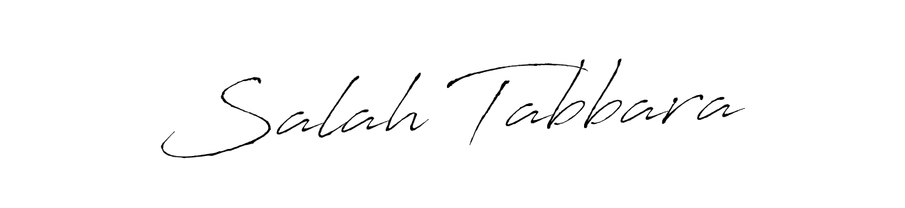 How to make Salah Tabbara name signature. Use Antro_Vectra style for creating short signs online. This is the latest handwritten sign. Salah Tabbara signature style 6 images and pictures png