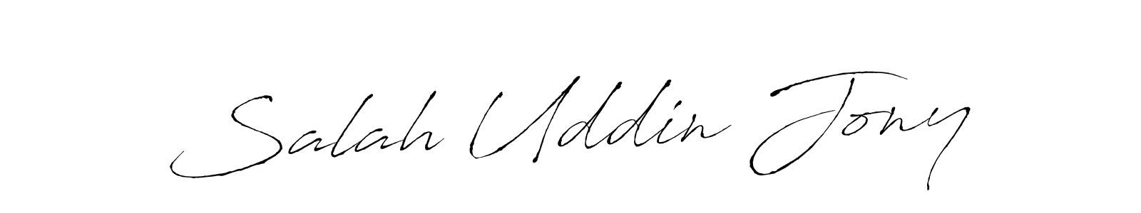 if you are searching for the best signature style for your name Salah Uddin Jony. so please give up your signature search. here we have designed multiple signature styles  using Antro_Vectra. Salah Uddin Jony signature style 6 images and pictures png