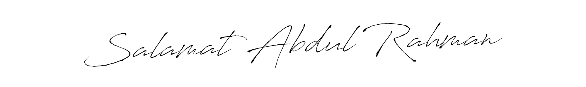 Make a beautiful signature design for name Salamat Abdul Rahman. With this signature (Antro_Vectra) style, you can create a handwritten signature for free. Salamat Abdul Rahman signature style 6 images and pictures png