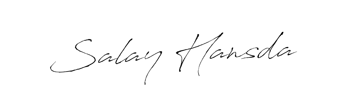 Also You can easily find your signature by using the search form. We will create Salay Hansda name handwritten signature images for you free of cost using Antro_Vectra sign style. Salay Hansda signature style 6 images and pictures png