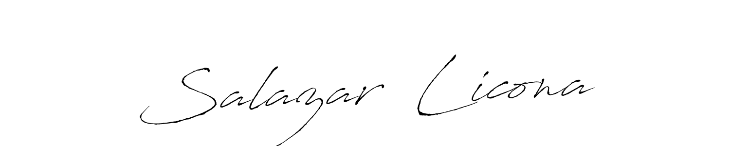 Make a beautiful signature design for name Salazar  Licona. With this signature (Antro_Vectra) style, you can create a handwritten signature for free. Salazar  Licona signature style 6 images and pictures png