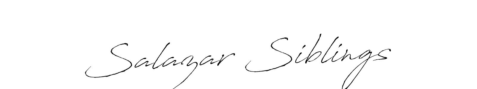 How to make Salazar Siblings name signature. Use Antro_Vectra style for creating short signs online. This is the latest handwritten sign. Salazar Siblings signature style 6 images and pictures png