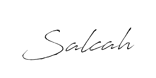 The best way (Antro_Vectra) to make a short signature is to pick only two or three words in your name. The name Salcah include a total of six letters. For converting this name. Salcah signature style 6 images and pictures png