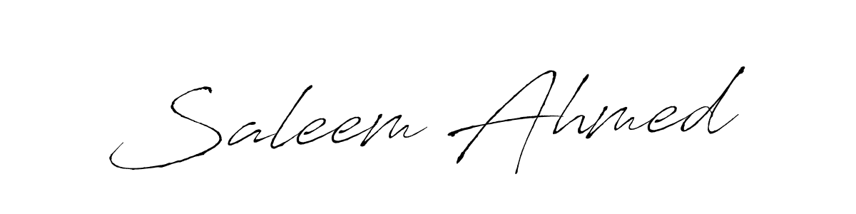 Create a beautiful signature design for name Saleem Ahmed. With this signature (Antro_Vectra) fonts, you can make a handwritten signature for free. Saleem Ahmed signature style 6 images and pictures png