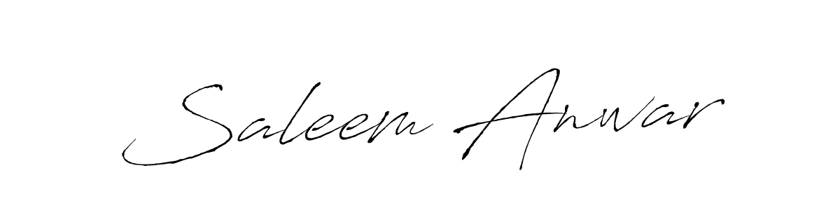 Create a beautiful signature design for name Saleem Anwar. With this signature (Antro_Vectra) fonts, you can make a handwritten signature for free. Saleem Anwar signature style 6 images and pictures png
