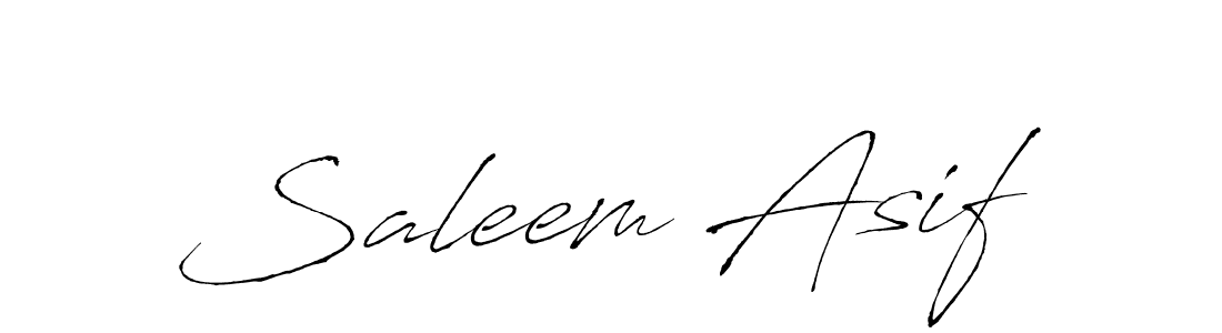 Make a beautiful signature design for name Saleem Asif. With this signature (Antro_Vectra) style, you can create a handwritten signature for free. Saleem Asif signature style 6 images and pictures png