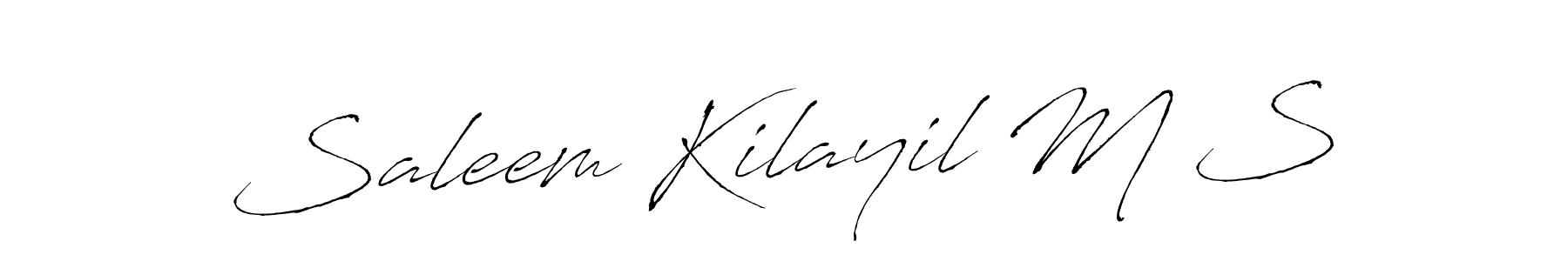 Make a beautiful signature design for name Saleem Kilayil M S. With this signature (Antro_Vectra) style, you can create a handwritten signature for free. Saleem Kilayil M S signature style 6 images and pictures png