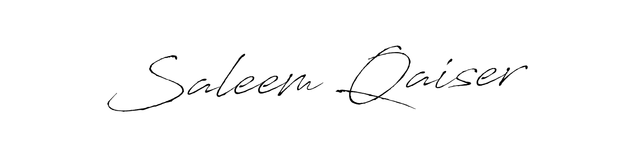 Make a beautiful signature design for name Saleem Qaiser. With this signature (Antro_Vectra) style, you can create a handwritten signature for free. Saleem Qaiser signature style 6 images and pictures png