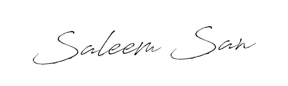 Saleem San stylish signature style. Best Handwritten Sign (Antro_Vectra) for my name. Handwritten Signature Collection Ideas for my name Saleem San. Saleem San signature style 6 images and pictures png