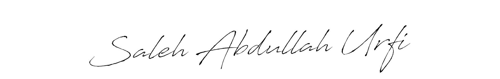 Create a beautiful signature design for name Saleh Abdullah Urfi. With this signature (Antro_Vectra) fonts, you can make a handwritten signature for free. Saleh Abdullah Urfi signature style 6 images and pictures png