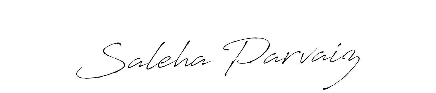 How to make Saleha Parvaiz name signature. Use Antro_Vectra style for creating short signs online. This is the latest handwritten sign. Saleha Parvaiz signature style 6 images and pictures png