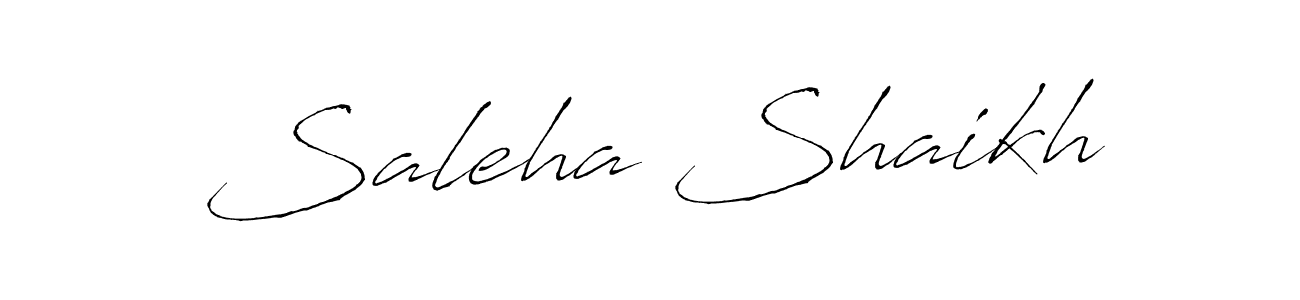 How to make Saleha Shaikh name signature. Use Antro_Vectra style for creating short signs online. This is the latest handwritten sign. Saleha Shaikh signature style 6 images and pictures png