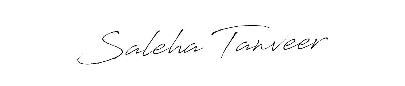 How to make Saleha Tanveer name signature. Use Antro_Vectra style for creating short signs online. This is the latest handwritten sign. Saleha Tanveer signature style 6 images and pictures png