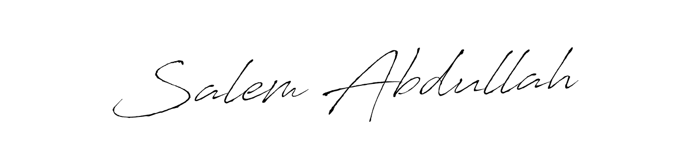 Salem Abdullah stylish signature style. Best Handwritten Sign (Antro_Vectra) for my name. Handwritten Signature Collection Ideas for my name Salem Abdullah. Salem Abdullah signature style 6 images and pictures png