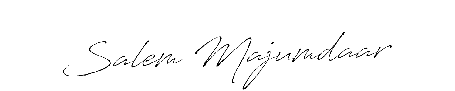 How to make Salem Majumdaar name signature. Use Antro_Vectra style for creating short signs online. This is the latest handwritten sign. Salem Majumdaar signature style 6 images and pictures png