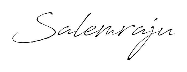 A stylish, flowing autograph style designed for name Salemraju using Antro_Vectra typography. Perfect for digital creative projects. Salemraju signature style 6 images and pictures png