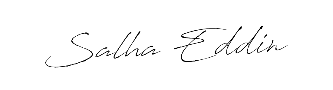 How to make Salha Eddin name signature. Use Antro_Vectra style for creating short signs online. This is the latest handwritten sign. Salha Eddin signature style 6 images and pictures png