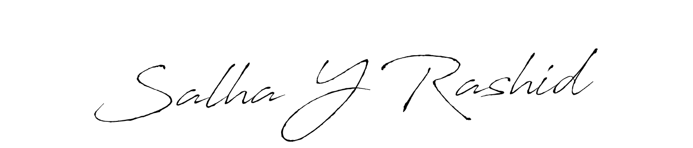 Create a beautiful signature design for name Salha Y Rashid. With this signature (Antro_Vectra) fonts, you can make a handwritten signature for free. Salha Y Rashid signature style 6 images and pictures png